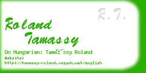 roland tamassy business card